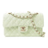 CHANEL CC GHW Classic 23 Chain Shoulder Bag Calfskin Leather Mint Green