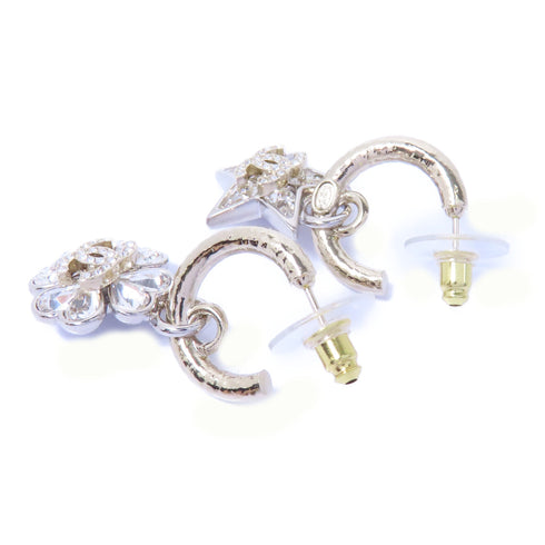 CHANEL CC Earrings Accessories Metal PVC Gold Transparent