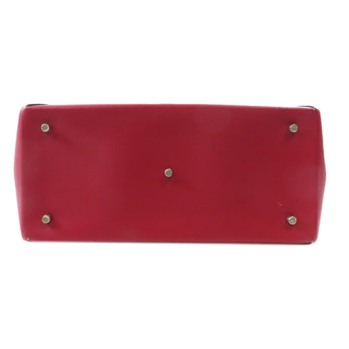 HERMES Maxibox Cabas Handbag 071257CK Evercolor/Epsom Leather Bleu Agate/Rouge