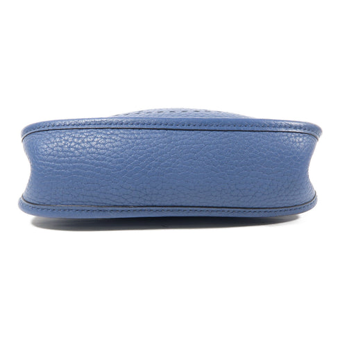 HERMES PHW Evelyne TPM Shoulder Bag Clemence Leather Bleu De Prusse/Blue v1