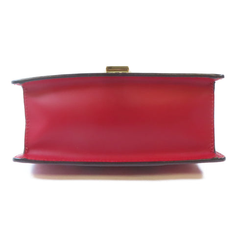 GUCCI GG GHW Sylvie Mini Shoulder Bag 2 Way Shoulder Handbag 470270 Calfskin Red