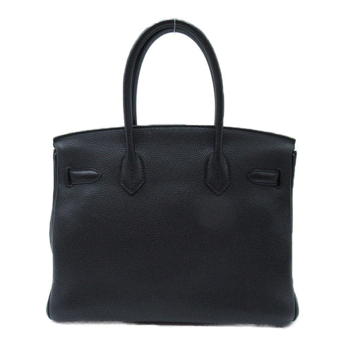 HERMES PHW Birkin 30 Handbag Togo Leather Noir Black