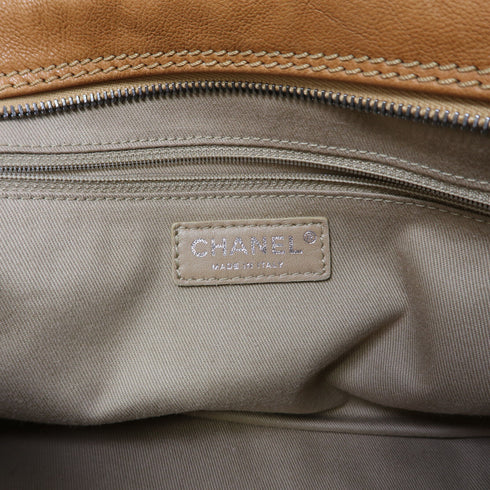 CHANEL CC SHW Chain Shoulder Bag Calfskin Leather Orange