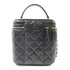 CHANEL Quilted CC GHW Vanity Chain Shoulder 2 Way Bag Lambskin Leather Black
