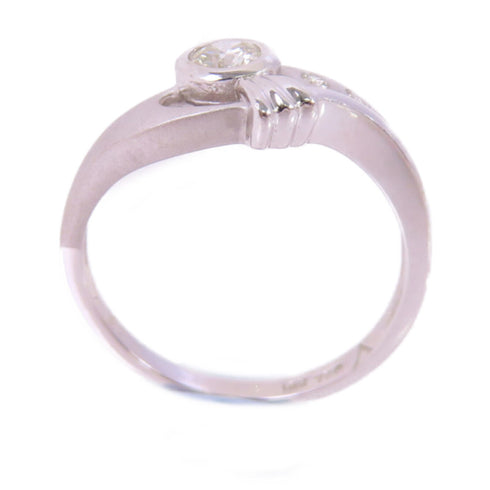 Fine Jewelry Diamond Ring US#6 18K White Gold
