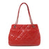 CHANEL CC SHW Chain Shoulder Tote Bag Calfskin Leather Red