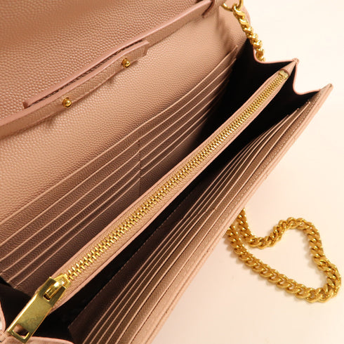 SAINT LAURENT YSL Chain Shoulder Bag Calfskin Leather