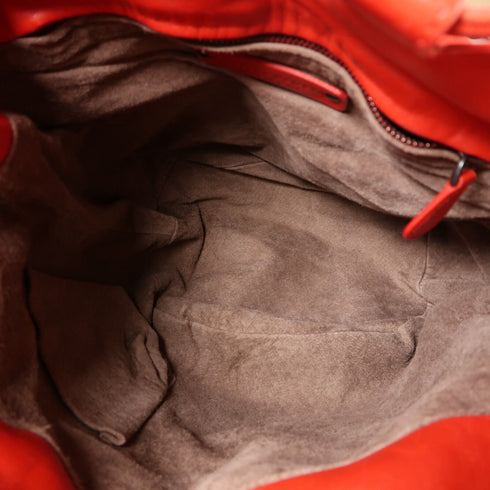 BOTTEGA VENETA BV Shoulder Bag Lambskin Leather Red
