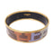 HERMES Bangle Bracelet Accessories Enamel Metal Gold Brown