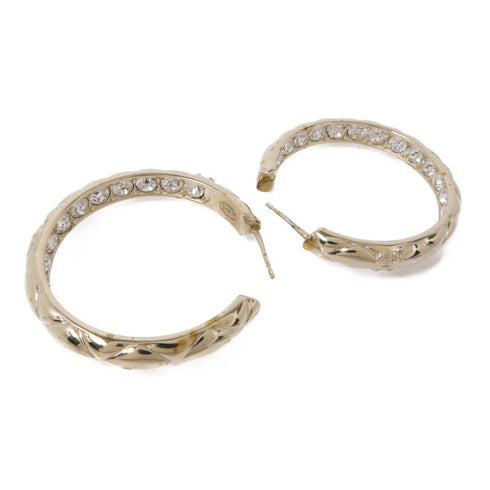 CHANEL CC Earrings Accessories PVC Metal Gold Transparent v1