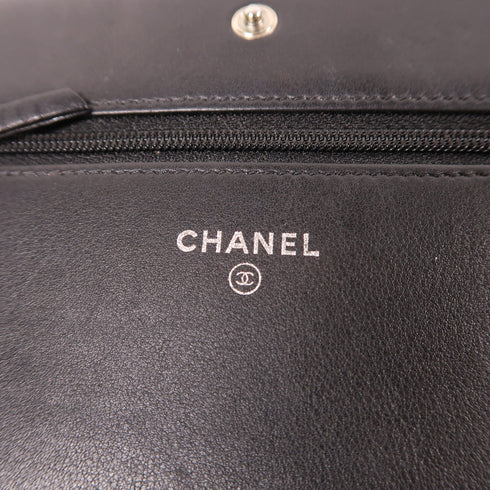 CHANEL CC SHW WOC Shoulder Bag Leather Blue/Black