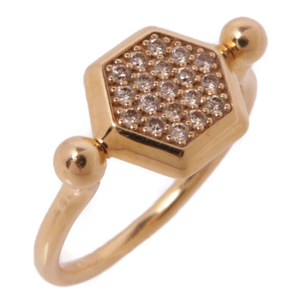 JEWELRY Diamond Ring 18K Pink Gold US#5