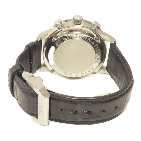 IWC Portuguese Chronograph Automatic Watch IW371438 Stainless Steel Black