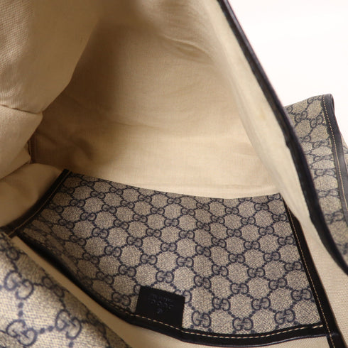 GUCCI GG Shoulder Bag 246411 Coated Canvas Blue/Brown