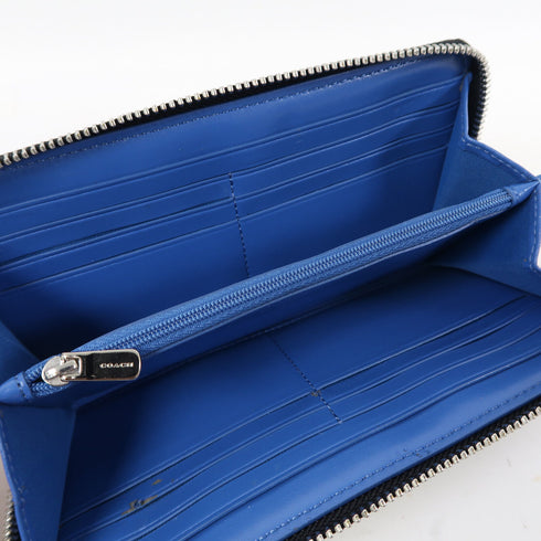 COACH SHW Long Wallet Coated Canvas Black