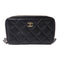 CHANEL CC GHW Zipper Wallet Lambskin Leather Black