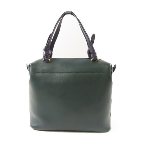 CELINE GHW Soft Cube 2 Way Bag 181613A4S.31AN Calfskin Leather Green