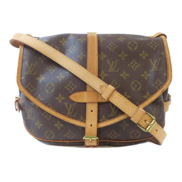 LOUIS VUITTON LV GHW Saumur 30 Shoulder Crossbody Bag M42256 Monogram Brown