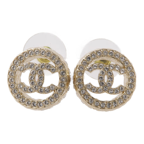 CHANEL CC Earrings Accessories PVC Metal Gold Transparent