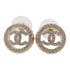 CHANEL CC Earrings Accessories PVC Metal Gold Transparent