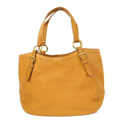 PRADA GHW Sacca 2 Manici Shoulder Bag BR4691 Calfskin Leather Orange