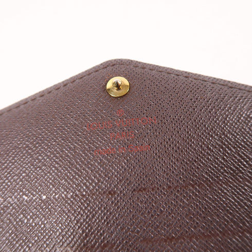 LOUIS VUITTON LV GHW Sarah Long Wallet N63209 Damier Ebene Brown