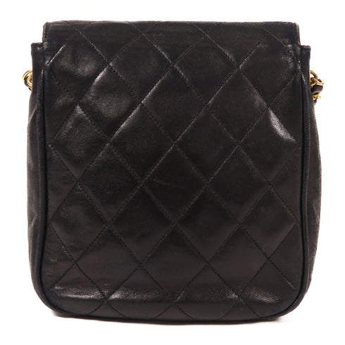 CHANEL CC GHW Vintage Chain Shoulder Bag Lambskin Leather v1