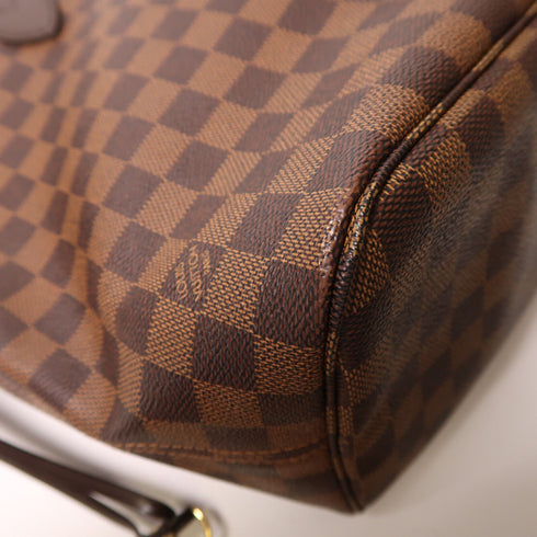 LOUIS VUITTON LV GHW Neverfull MM Shoulder Tote Bag N51105 Damier Brown v4