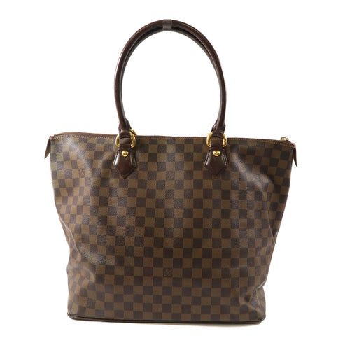 LOUIS VUITTON LV GHW Saleya GM Shoulder Bag N51181 Damier Ebene Brown v1