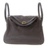 HERMES PHW Lindy 30 Shoulder Handbag Veau Swift Leather Chocolat Brown