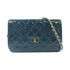 CHANEL CC Quilted GHW WOC Wallet On Chain Shoulder Bag Patent Leather Blue