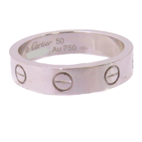 CARTIER Love Ring Precept #50 US#5.5 18K White Gold