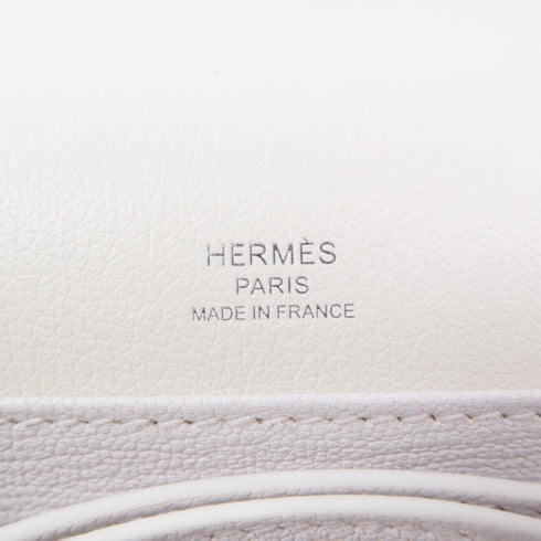 HERMES PHW Mini Roulis Shoulder Bag Evercolor Leather Gris Parle