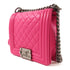 CHANEL CC Boy Chanel Chain Shoulder Bag Calfskin Leather Pink