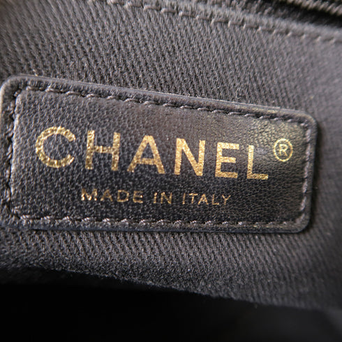 CHANEL CC GHW Hand Bag Shoulder Bag Calfskin Leather Black