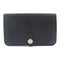HERMES PHW Dogon GM Long Bifold Wallet Clemence Leather Noir Black