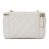 CHANEL Quilted CC GHW Vanity Case Chain Shoulder Bag Calfskin Leather White