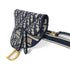 Christian Dior CD GHW Saddle Oblique Waist Bag Canvas Blue