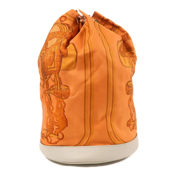 HERMES PHW Soie Cool Backpack Silk Orange