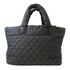 CHANEL Quilted CC SHW Coco Cocoon Tote Bag Canvas Grey