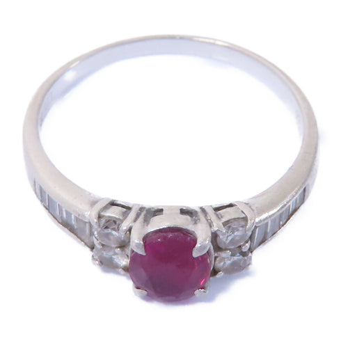 Fine Jewelry 1.11ct Ruby 0.50ct Diamond Ring Accessories US#9.25 PT900 Platinum