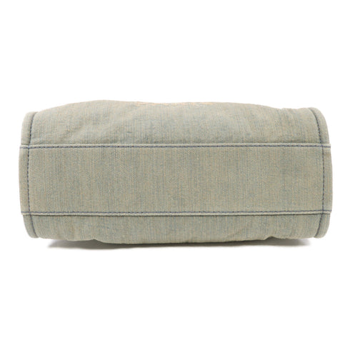 CHANEL CC SHW 2 Way Shoulder Bag Handbag Denim Blue