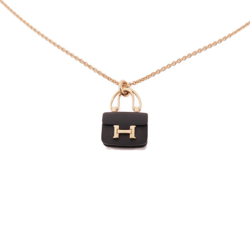 HERMES Amulette Constance Necklace Accessories 18K Pink Gold
