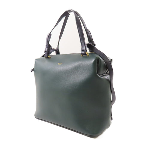 CELINE GHW Soft Cube 2 Way Bag 181613A4S.31AN Calfskin Leather Green