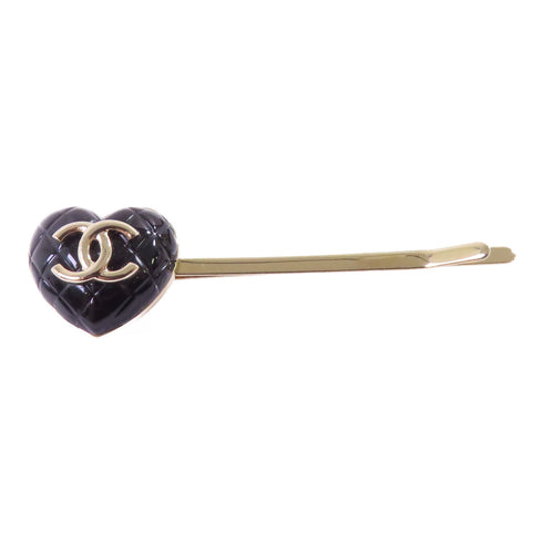 CHANEL Barrette Hair Clip B22/K Metal PVC