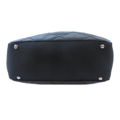 Chanel CC SHW Tote Bag PVC Coated Canvas Black