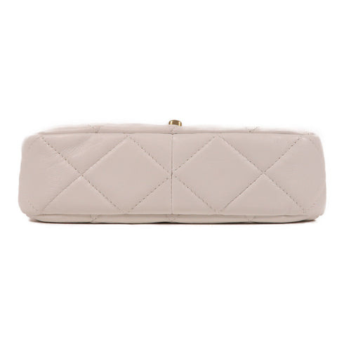 CHANEL CC Chain Shoulder Bag Calfskin Leather White