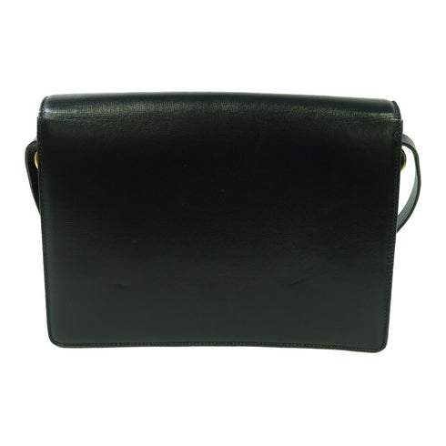 GUCCI GG GHW Shoulder Bag 589471 Calfskin Leather Black