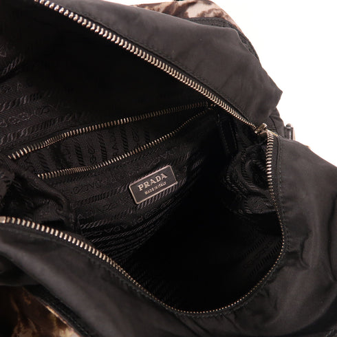 PRADA SHW 2 Way Shoulder Hand Bag Nylon Brown