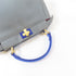 FENDI GHW Mini Peekaboo 2 Way Shoulder Bag Calfskin Leather Grey/Blue